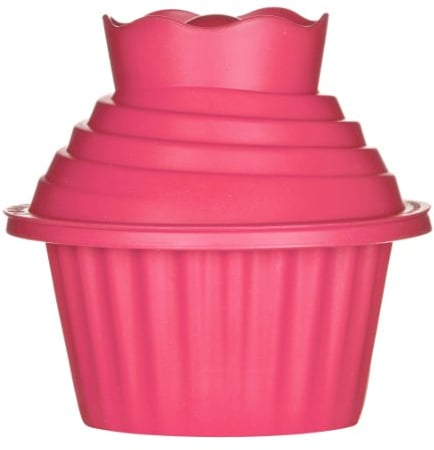 Premier Housewares 104501 Giant Cupcake Mould, 3-Pieces - Hot Pink, H18 x W19 x D19cm
