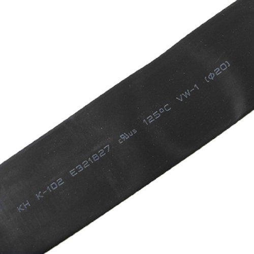 Sourcingmap 20mm Diameter Black Heat Shrinkable Tube Shrink Tubing Sleeve Cable Wrap 1m
