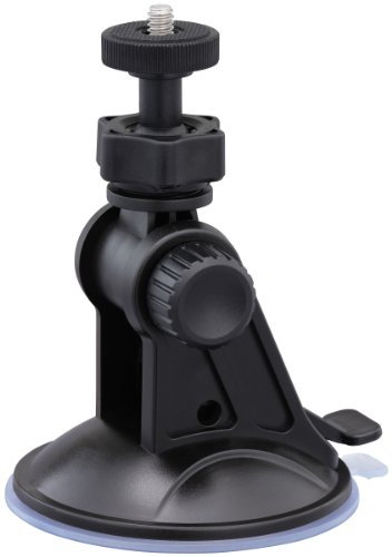 JVC MT-SC001EU Supporto a Ventosa per Serie JVC ADIXXION, Action Cam EGO, Sony, GoGoal e Tutte le ActionCam, Fotocamere, Videocamere con Filettatura, Vite Fotografica da 1/4 Pollice, Nero