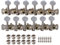 BQLZR 6L6R Mechaniken für Akustikgitarre, verchromt, 12 Saiten