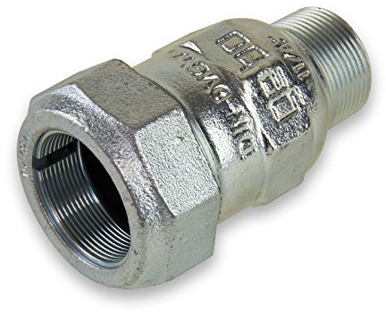 gebo Temperguss Klemmverbinder Außengewinde 1 1/4-2 Zoll für Siederohre, Größe:1 1/4 Zoll AG x 44.5 mm