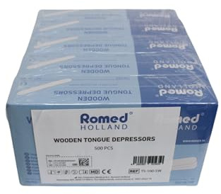 Romed Holzspatel Mundspatel aus Holz (10 x 100 = 1000 Stück)