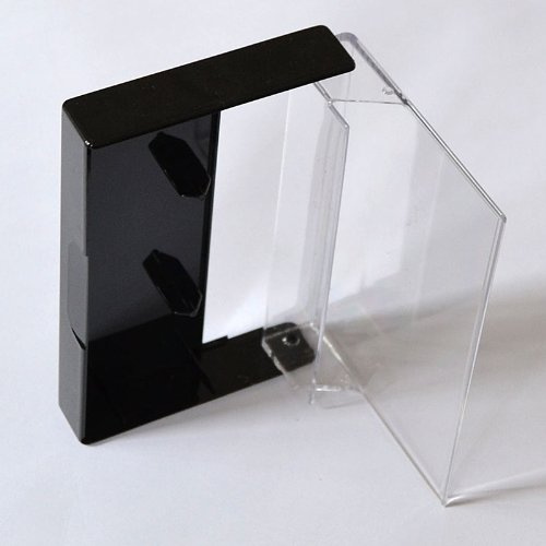 abc promedia® Musik-Cassettenhüllen, MC-Kassetten-Archiv Hüllen, transparent-schwarz (200 Stück)