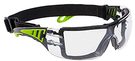 Portwest PS11CLR Series PS11 Tech look Plus Dielettrico occhiali di, regular, trasparente