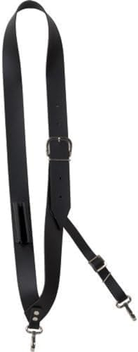 GEWA Bandoliere/Gurt für Marschtrommel , 4 cm breit, hochwertiges Leder, mit Stockhalter und Karabiner, Made in Germany