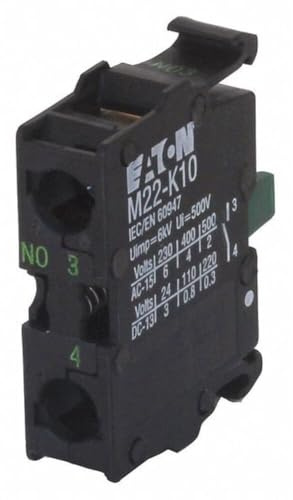 Eaton M22-K10 Contact Block, 22mm Diameter, 1NO Contact