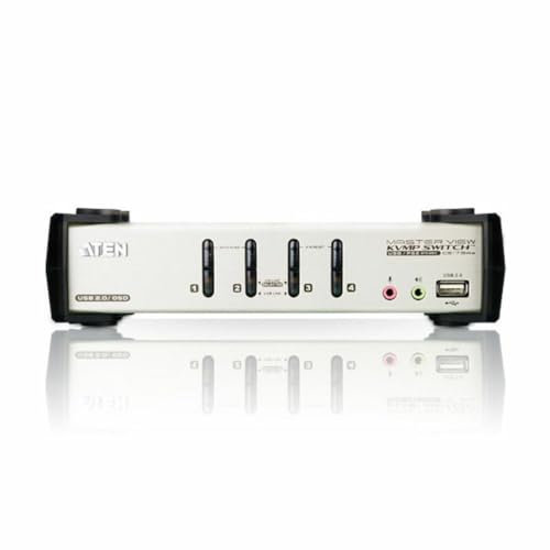Aten CS1734B-AT-G KVM Desktop Switch 4-Port USB-PS/2 VGA Schwarz