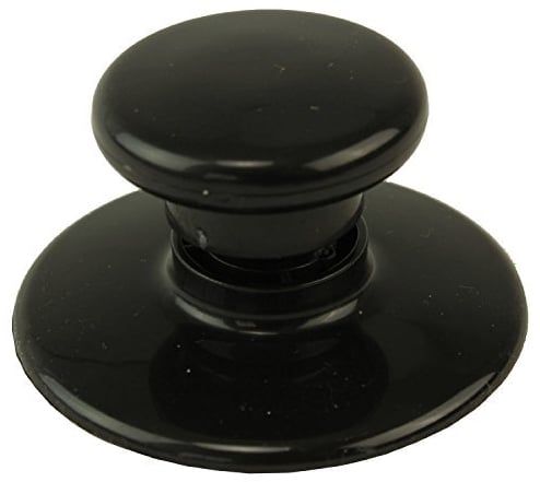 Spares2go Universal Plastic Glass Lid Knob for Slow Cooker Pot/Saucepan (Black)