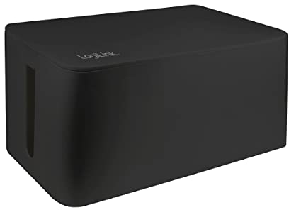 LogiLink KAB0062 - Kabelbox groß (407 x 157 x 133,5 mm), schwarz