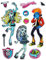 alles-meine.de GmbH 11 TLG. Set 3-D ! Wandtattoo/Fensterbild - Monster High - Folie selbstklebend - beschichtet und wasserabweisend - Wandsticker Sticker Aufkleber - wasserfest..