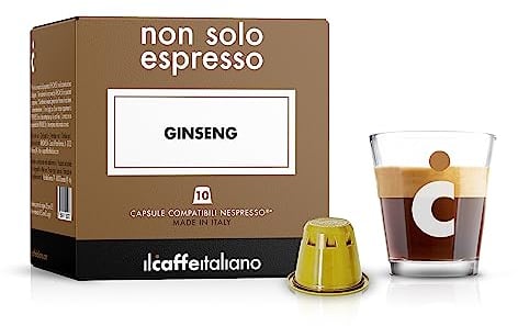 Il Caffè Italiano Capsules Compatibles Nespresso Ginseng 80pcs | Capsules Café Compatibles Nespresso, au Goût Distinct et Stimulant | Capsules Nespresso Compatibles Made In Italy | Frhome