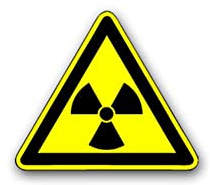 Aufkleber/Sticker Radioaktiv Strahl Atomkerne Atom Zerfall Gefahr 8x7cm A2615