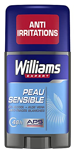 Williams Stick Ice Déodorant pour Peau Sensible pour Homme, Protection de la Peau, Sans Odeur, 75 ml