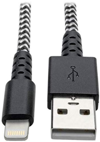 Tripp Lite Heavy Duty USB to Lightning Charging & Data Cable, Heavy Duty with Braided Jacket, MFi Certified for Apple iPhone, iPad & iPod - 6 Feet / 1.8 Meters, 2-Year Warranty (M100-006-HD)