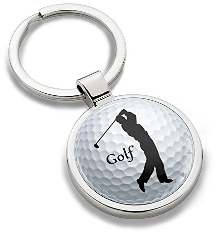 Schlüsselanhänger Sport Golf Golfspieler Golfer Metall Keyring Auto Schlüssel Geschenk Metall-Schlüsselanhänger KK 196