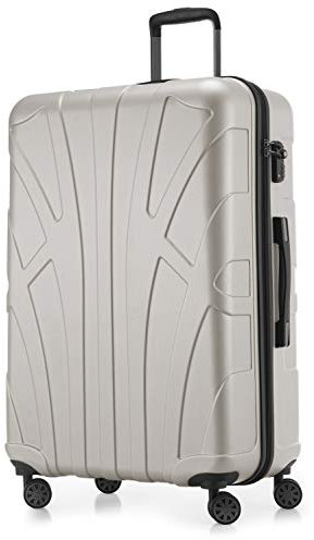 Suitline - Maleta rígida, Equipaje de Viaje, TSA, 76 cm, Aprox. 96 litros, 100% ABS Mate, Blanco Mate