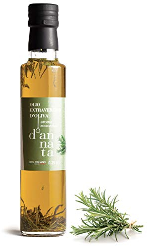 D'annata Condimento A Base Di Olio Extravergine Di Oliva Aromatizzato Al Rosmarino N. 1 Bottiglia Dorica Cl 25 100% Italiano