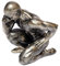 Brillibrum Design Moderne Dekofigur Athlet Sportler Akt Skulptur in Pose Figur Mann muskulös Dekoration (Variante 3 - Gold)