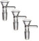3 pcs 14mm Male Glass Bong Bowl Adaptor, Oil Rig Hookah Pipe Bowls with Bongs Accessory Bowl for Smoking Water Bong Bowl,14 mm Male Glass Bong Bowl Head Adaptor,Nicotine Free (Size2)