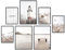 Hyggelig Home Premium Poster Set - 7 harmonische Bilder Leuchtturm Meer Strand Nordsee - Set Lighthouse - ohne Rahmen