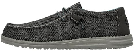 HEYDUDE Wally Sox Herren - Slip on Schuhe - Mokassin Stil, Charcoal, 48