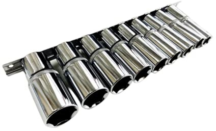 Toolzone 10 Piece 1/2 Af Deep Sockets 1/2-1