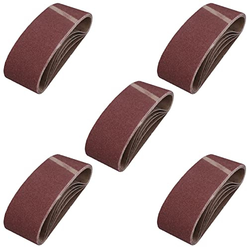 75mm x 457mm 40 Grit Coarse Abrasive Sanding Belt Sander Discs 25 Pack