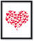 Poster Master Romantisches Vintage-Poster – Retro-minimalistischer Druck – 20,3 x 25,4 cm, ungerahmte Wandkunst – Geschenk für Künstler, Freund – Herzformen, Valentinstag, Aquarell, Liebe –