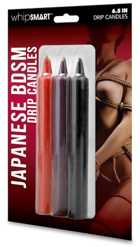 Whipsmart Japanese Bondage Drip Candles 3 Pcs Black One Size
