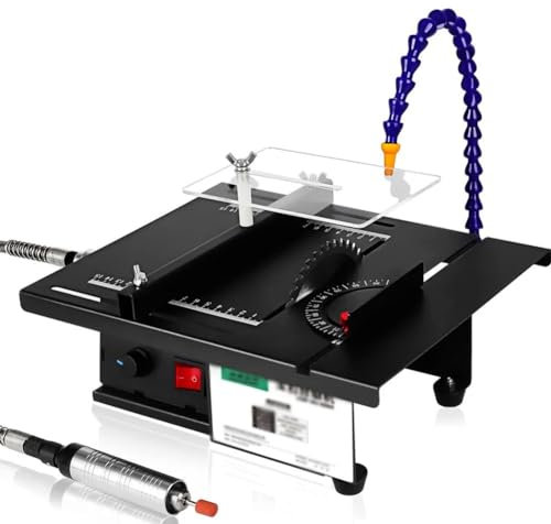 Multifunctional Mini Table Saw, 1800W Bench Lathe Saw with Polishing, Woodworking Table Saw, Cutting Jade Polishing and Grinder, for Wood, Jewelry, Aluminum Alloy, Acrylic Panel