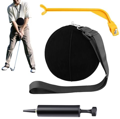 KALAUTO Smart Ball Golf Training Aid - Swing Trainer Aids Impact Golf Balls Arms Forearm Elbow Between Posture Teaching Practice Equipment Tool (Black Smart Ball with Wrist Hinge)