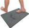 Dream Dusk – Alfombra Diatomita Baño 60x40 – Super Absorbente y de Secado Rápido – Lija y Tapete Antideslizante Incluidos – Alfombrilla Piedra Diatomita Antibacteriana – Alfombrilla Diatomita Gris