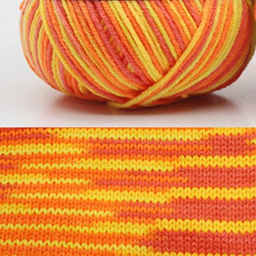 Garn, Garn zum Häkeln, Milchbaumwollgarn for Handstricken, weich, 3-fädig, 50 g, 120 m, Spitzenstrickgarn, Handarbeitsgarn for Stricken und Häkeln(12)
