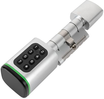 Cerradura de puerta con código, cerradura inteligente para puerta conectada con aplicación, cerradura de puerta con llave manual, cerradura electrónica para puerta de 1,4 a 1,8 pulgadas de grosor y