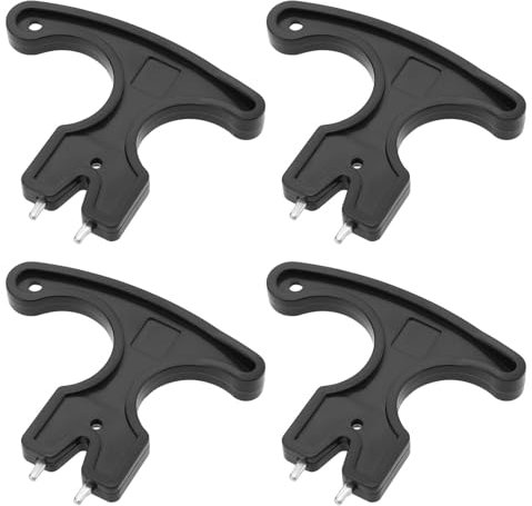 CVNRCLP 4 Pack Universal Black Golf Shoe Spikes Removal Tool – Handheld Wrench for Two-Pin Golf & Cricket Shoes | Easy Spike Change Tool