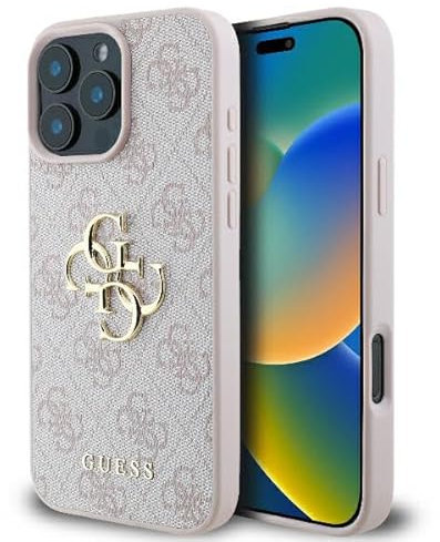 CG Mobile Guess GUHCP16X4GMGPI Funda para iPhone 16 Pro MAX 6.9 Rosa Hardcase 4G Big Logo