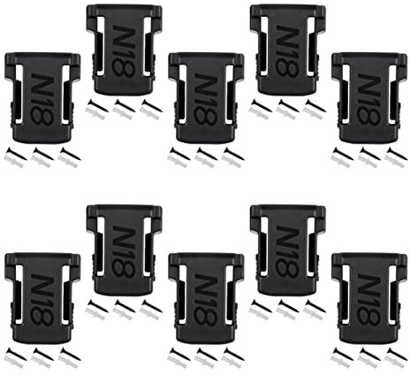DOITOOL 10pcs Battery Wall Holders for Lithium Battery Storage Rack Mount Holders for Power Tool Storage Rack for Wall Use