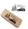 Weihnachtsstempel - Motiv: Weihnachtsauto Fröhliche Weihnachten Bäume - Motivgröße 78x42 mm - PR025 - Motivstempel aus Holz & Gummi zum Karten basteln, Weihnachten Stempel