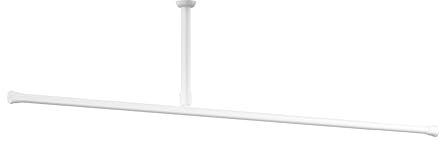 ALU DUSCHVORHANGSTANGE GARDINENSTANGE 4 m EXTRA LANG WEISS 250-400 CM INKL. DECKENHALTERUNG