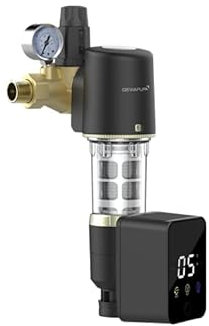 Rückspülfilter Gewapur 1“ und ¾“ mit Rückspülautomatik – Rückspülfilter automatisch mit Druckminderer und 2 Manometer- Wasserfilter Hausanschluss