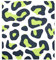Copertura per lavastoviglie con stampa leopardata, verde lime e blu navy, riutilizzabile, pannello magnetico, decorazione per le vacanze, 58,4 x 66 cm