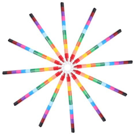 BESTonZON Stück 12 Bunte Kreative Baustein-buntstifte – Langlebige Materialien für Jungen und Mädchen Kunsthandwerk für Schulprojekte und Geburtstagsgeschenke