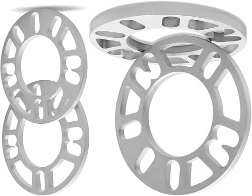 10mm Wheel Spacers Shims Plate for 4 & 5, Stud Alloy Aluminum Universal Spacer Pack of 4, for 4X100 4X114.3 5X100 5X108 5X114.3 5X120, for Wheel Spacers Shims Plate Auto Wheel