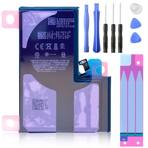 XITAIAN 3.869V 17.109Wh 4422mAh A3121 Batteria di Ricambio per iPhone 15 Pro Max con Strumenti di Installazione