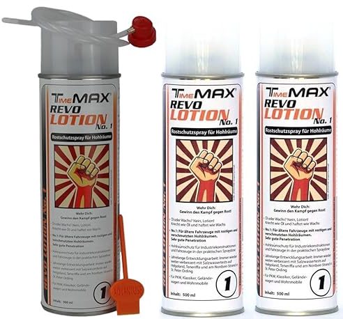 ADVANTUSE TimeMAX Hohlraumversiegelung Rostschutz Korrosionsschutz Sets - (3X 500ml Revo Lotion No.1)