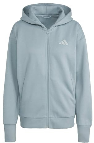 adidas Women's All SZN Fleece Full-Zip Hoodie, Wonder Sage, M