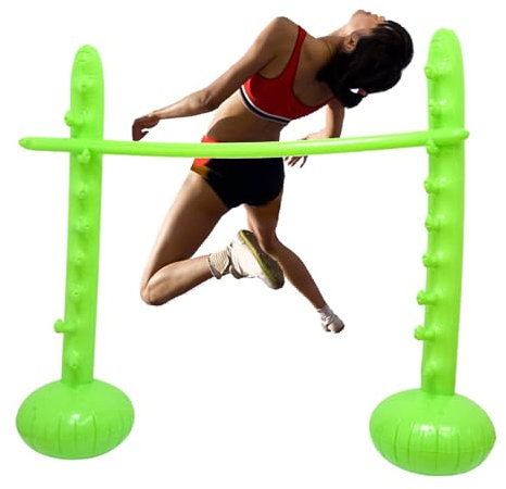 Perche de Saut en Hauteur | Perche Gonflable Accessoire de Jeu Décoration de Jardin - Accessoire Portable Interactif Développe Coordination Motrice Adultes Activité Jardin Piscine Fête En Famille Ludi