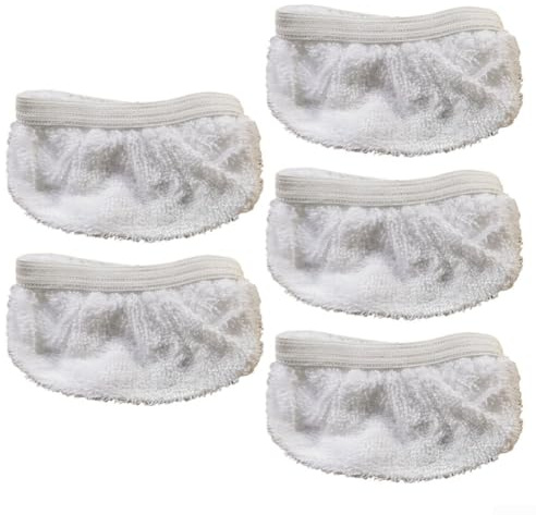 For Navaris Steam Cleaner Accessories Replacement Microfiber Cloths Set 5pcs, Machine Washable and Reusable Cleaning Cloths for Steam Cleaner