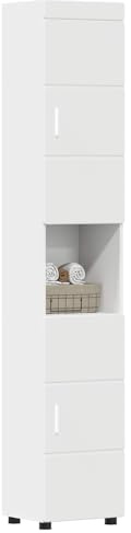 vidaXL Bathroom Cabinet Set TULUM White 37 x 31.5 x 203 cm