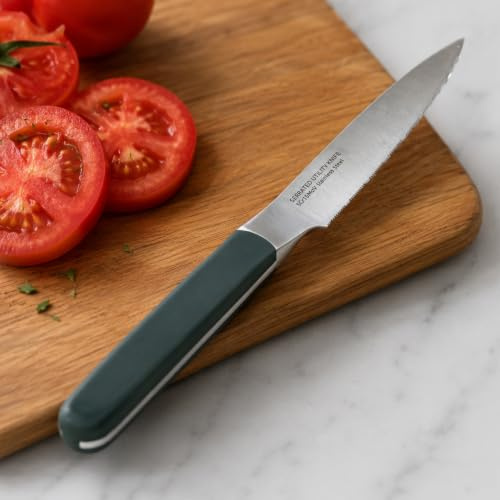 Berghoff Home Office Messer 11,5cm - Universalmesser - Gemüsemesser - Küchenmesser - Wellenschliffs Messer - Khaki